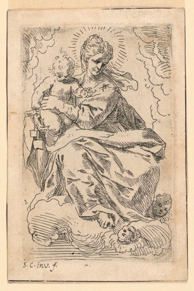 La Virgen y el Niño de Simone Cantarini
