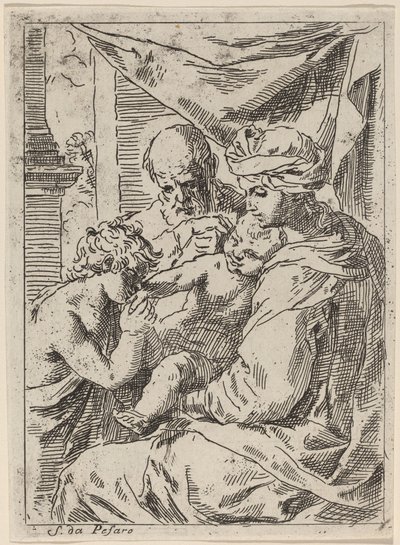 La Virgen y el Niño con San Juan de Simone Cantarini