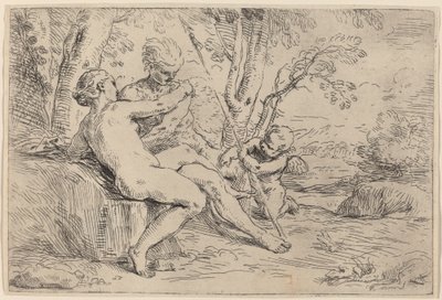 Venus y Adonis de Simone Cantarini