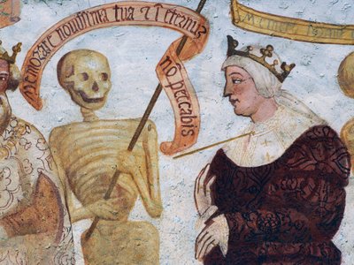 La muerte con la reina, (detalle) de Simone II Baschenis