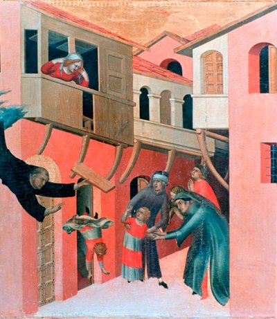 Retablo del Beato Agostino Novello, (detalle), 1324 de Simone Martini