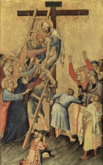 Holandés: Kruisafneming Orsini Altar, Escena: Descendimiento de la cruz de Simone Martini
