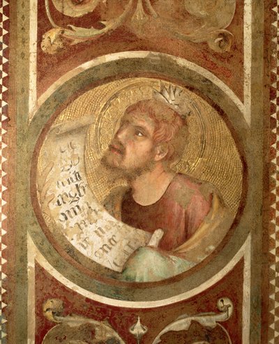 Maestà: Malaquías, (detalle) del marco de Simone Martini