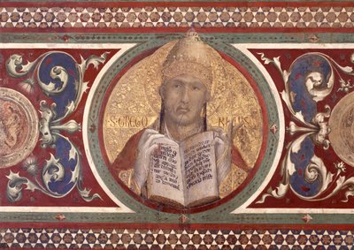 Maestà: San Gregorio (detalle) de Simone Martini