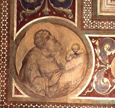 Maestà: San Mateo y el ángel (detalle) de Simone Martini