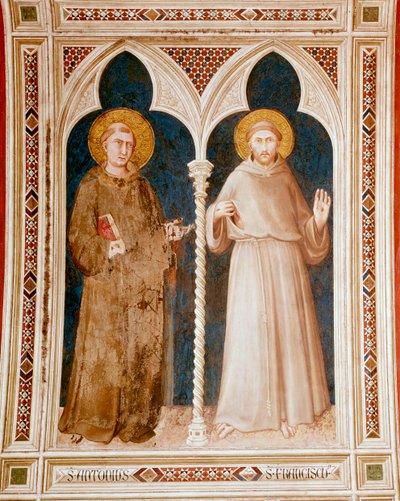 San Antonio de Padua y San Francisco de Asís (fresco) de Simone Martini