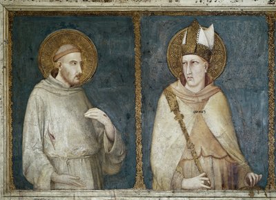 San Francisco de Asís y San Luis de Tolosa (Luis de Anjou) de Simone Martini