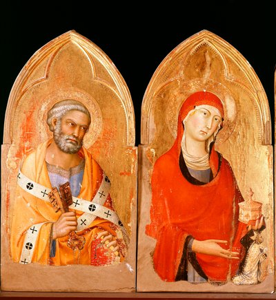 San Pedro y Santa María Magdalena. Políptico de Orvieto de Simone Martini