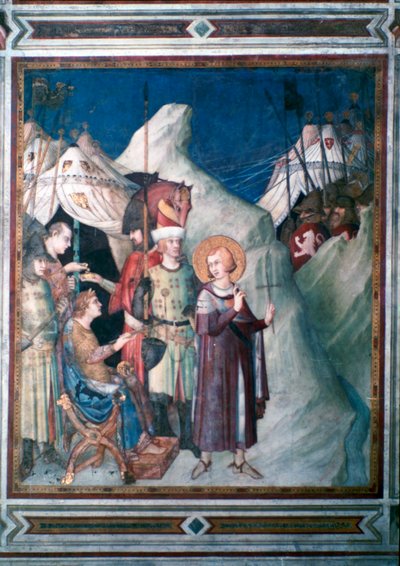 San Martín renuncia a sus armas, 1312-1317 de Simone Martini