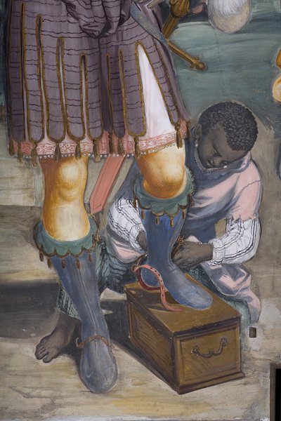 La Adoración de los Magos, Presbiterio, 1578-82 (detalle) de Simone Veneziano Peterzano