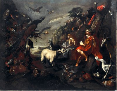Orfeo y los animales. Pintura del entorno de Sinibaldo Scorza Génova, Musei di Strada Nuova de Sinibaldo Scorza