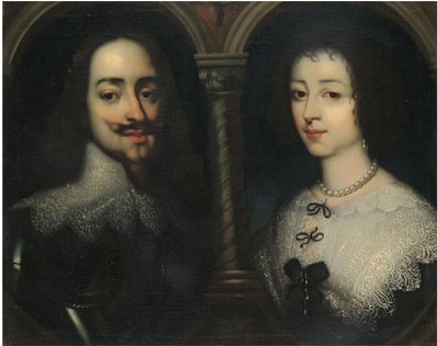 Doble retrato del Rey Carlos I y la Reina Henrietta Maria de Sir Anthony van, Dyck