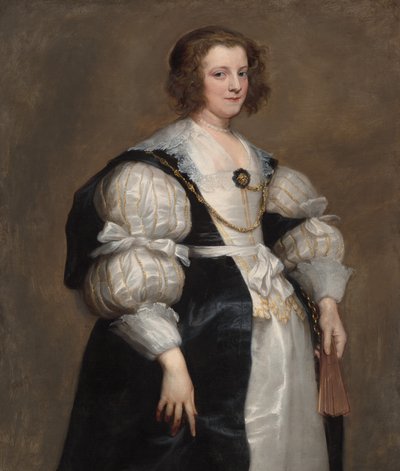 Dama con abanico de Sir Anthony van Dyck