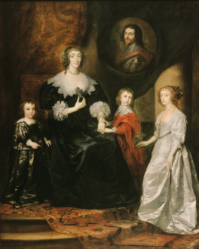 Retrato de la viuda del Duque de Buckingham y sus hijos, 1633 de Sir Anthony van Dyck
