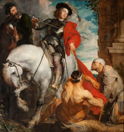 San Martín compartiendo su capa, 1625 de Sir Anthony van Dyck