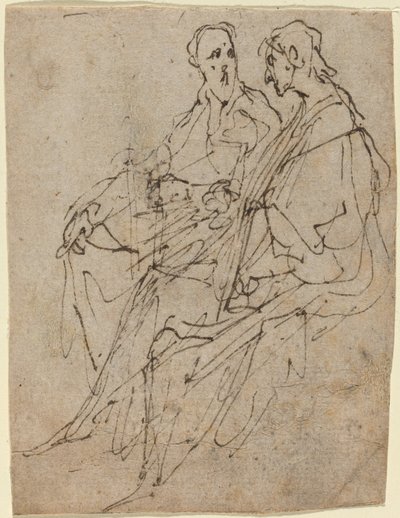 Dos figuras masculinas sentadas de Sir Anthony van Dyck
