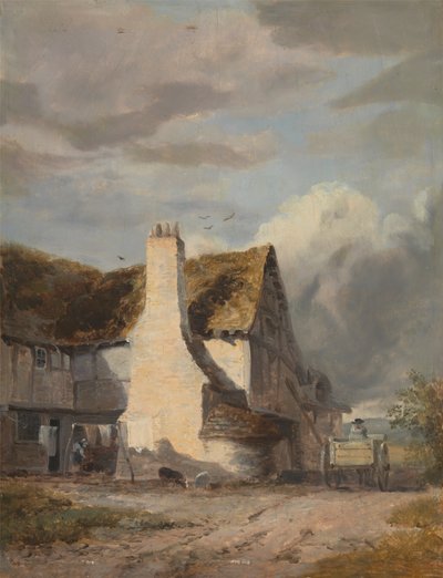 Cabaña junto a un camino rural de Sir Augustus Wall Callcott