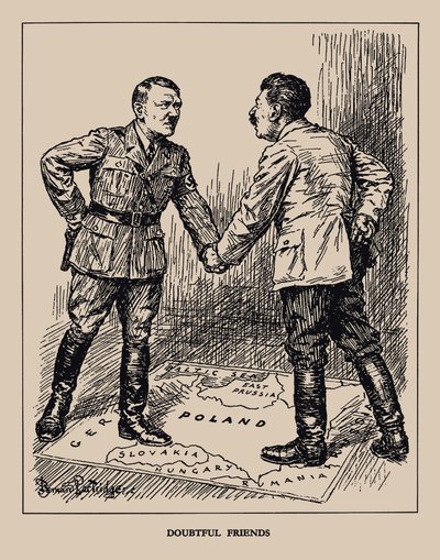 Amigos dudosos. Revista Punch, 1939 de Sir Bernard Partridge