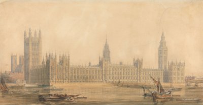 Vista en perspectiva: las Nuevas Casas del Parlamento de Sir Charles Barry