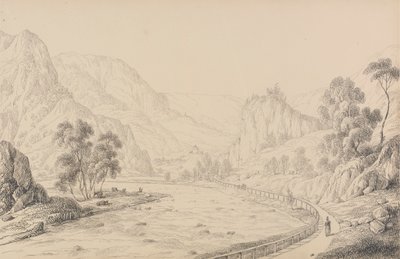 Álbum de 30 vistas en el Tirol e Italia: Entre Brixen y Klausen - Tirol, 27 de octubre de 1840 de Sir Charles D