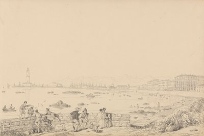 Álbum de 30 Vistas en el Tirol e Italia: Leghorn, Villa Caprille - Vista general 1er. Sept.er 1841 de Sir Charles D