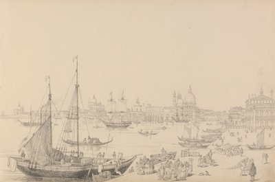 Álbum de 30 vistas del Tirol e Italia: Vista desde el Hotel de Daniele en la Riva degli Schiavoni 8 Nov.r 1840 de Sir Charles D