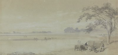 Vista del agua cerca de Calcuta de Sir Charles DOyly