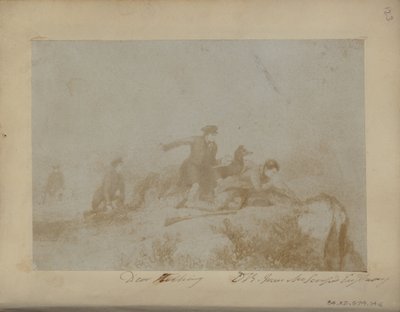 Caza de Ciervos, de un Grabado de Sir David Brewster