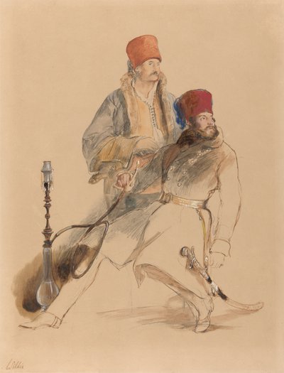 El Capitán Leigh y su Dragoman de Sir David Wilkie