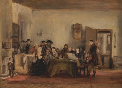 Boceto para "La lectura de un testamento de Sir David Wilkie