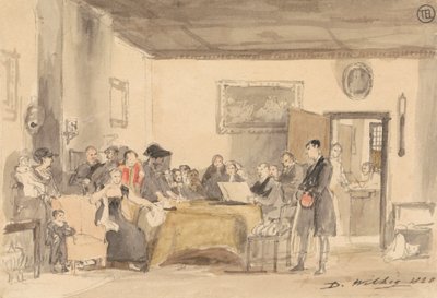 Estudio para "Leer el testamento" de Sir David Wilkie