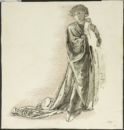Figura Arrodillada con Manto de Sir Edward Burne Jones