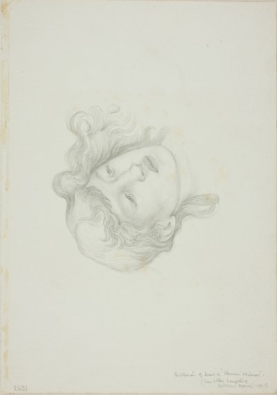Reflejo de cabeza, estudio para Espejo de Venus de Sir Edward Burne Jones