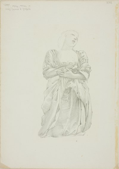 Reflejo de figura femenina arrodillada, estudio para El espejo de Venus de Sir Edward Burne Jones