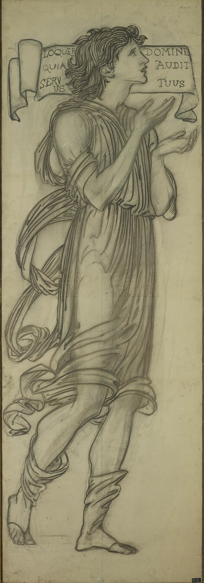 Samuel (Cartón para la ventana este de la Capilla de la Dama) de Sir Edward Burne Jones