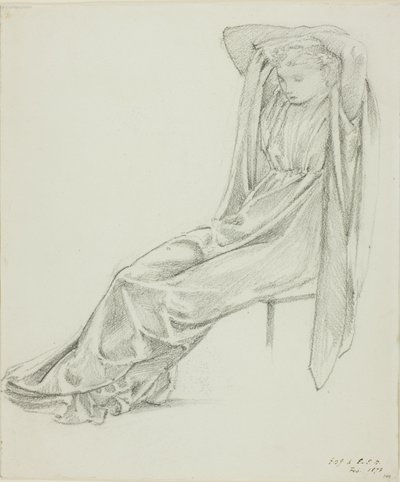 Figura femenina sentada de Sir Edward Burne Jones