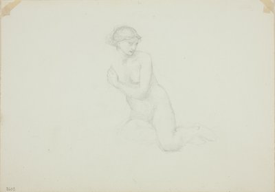 Desnudo Femenino Sentado de Sir Edward Burne Jones