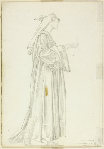 Estudio de peregrino para Romaunt of the Rose de Sir Edward Burne Jones