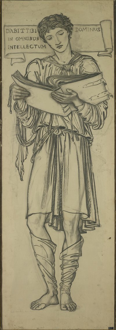 Timoteo (Caricatura para la ventana este de la Capilla de la Señora) de Sir Edward Burne Jones