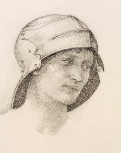 Mujer con sombrero (detalle) de Sir Edward Burne Jones