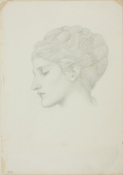 Cabeza de mujer de perfil a la izquierda de Sir Edward Burne Jones