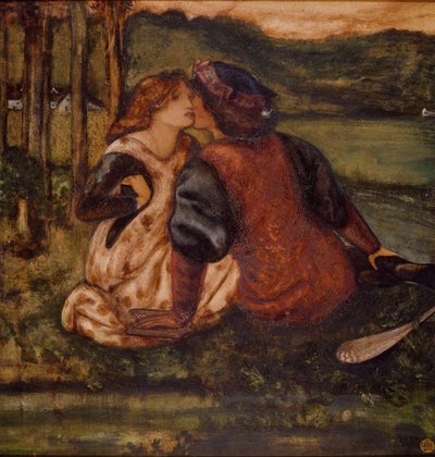 Un idilio, mediados-finales del siglo XIX de Sir Edward Coley Burne Jones