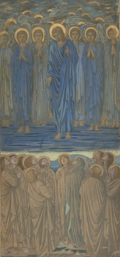 Ascensión de Cristo Hechos I, 1-9: Estudio para vidriera de Sir Edward Coley Burne Jones