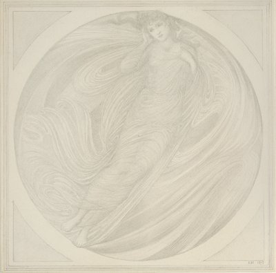 Eurídice flotando entre llamas de Sir Edward Coley Burne Jones