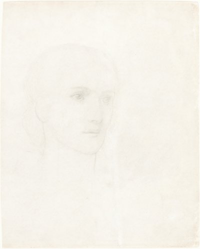 Cabeza de una mujer de Sir Edward Coley Burne Jones