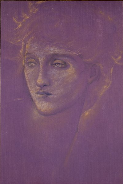Cabeza de una Mujer, finales del siglo XIX de Sir Edward Coley Burne Jones