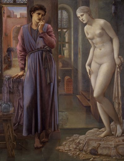 Pigmalión y la Imagen - La Mano se Detiene de Sir Edward Coley Burne Jones