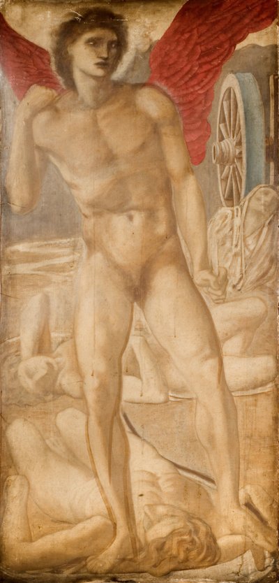 Tríptico de Troya - Estudio para el amor sometiendo al olvido de Sir Edward Coley Burne Jones