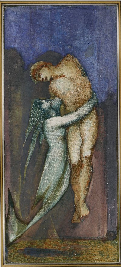 sirena y marinero ahogado del Álbum de cuarenta y ocho dibujos de Sir Edward Coley Burne Jones