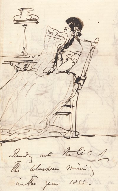 Lectura de la lista del Ministerio de Aberdeen de Sir Edwin Henry Landseer
